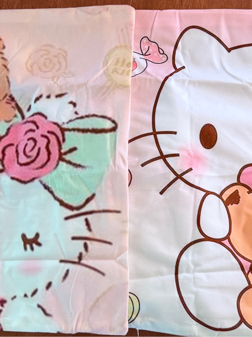 Hello Kitty Pink & Mint Floral Pillowcase Pair